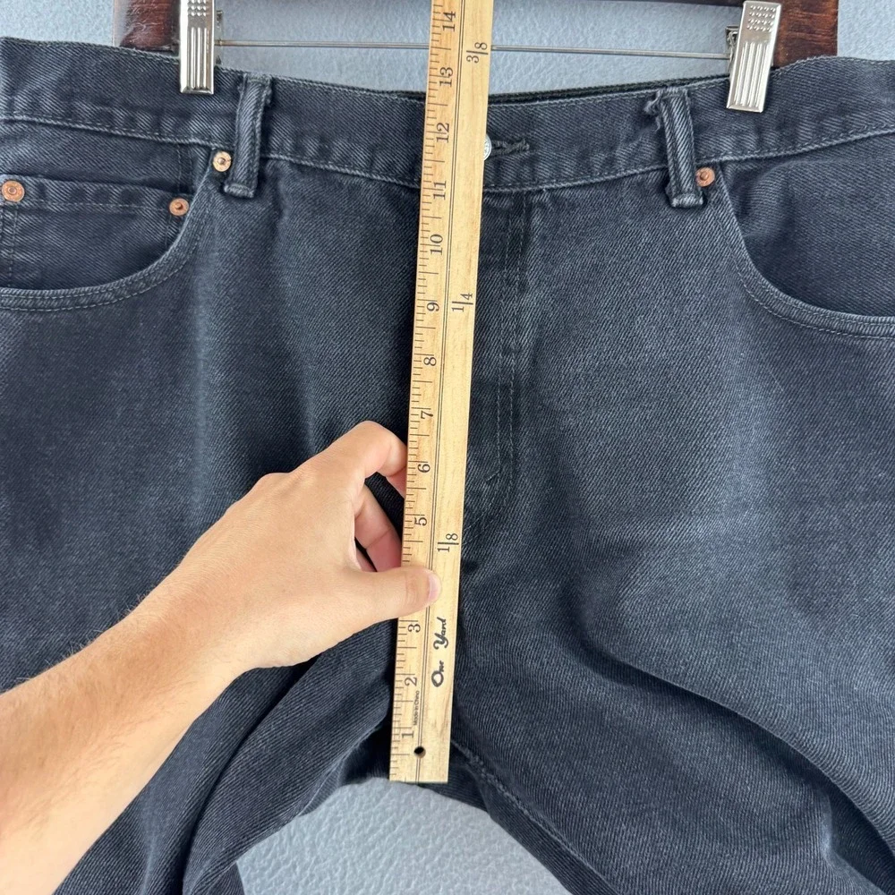 Levis Jeans Mens 36x34 (Fits 35x29) Black Denim 517 Bootcut